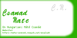 csanad mate business card