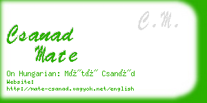 csanad mate business card